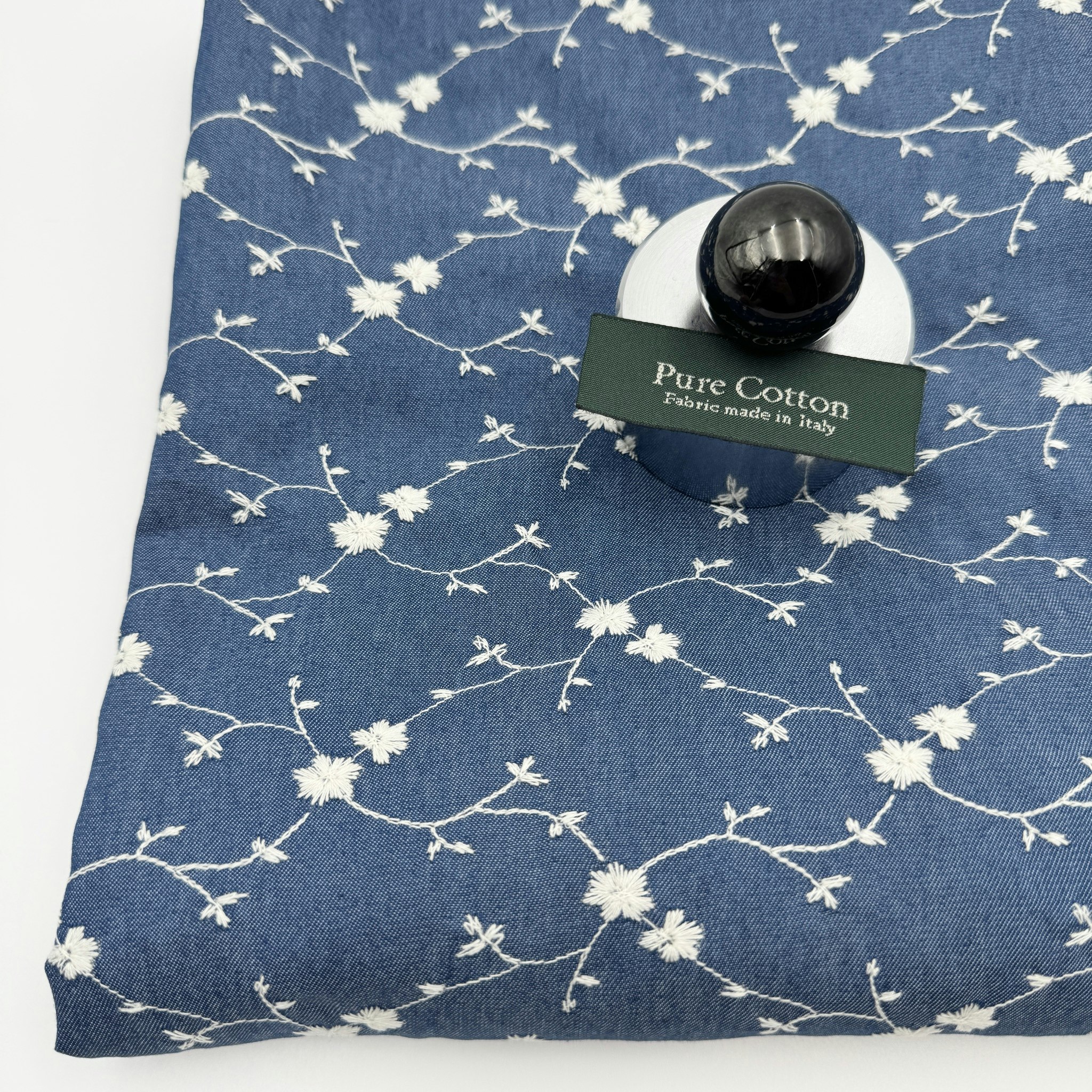 1,5m Denim m brodyr mellanblå