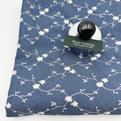 1,5m Denim m brodyr mellanblå
