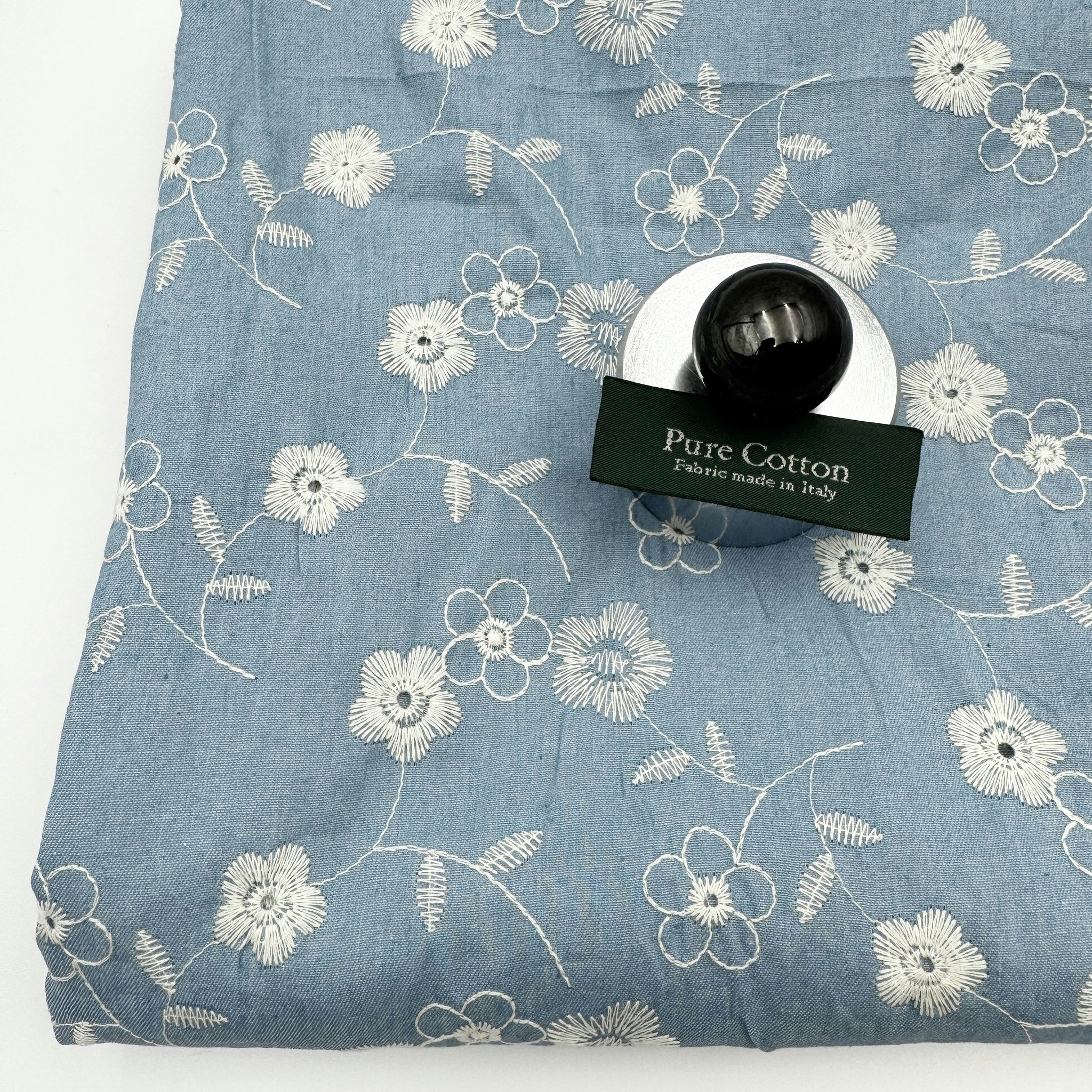 1,2m Denim m brodyr ljusblå