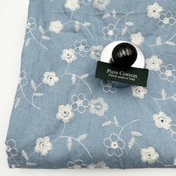 1,2m Denim m brodyr ljusblå