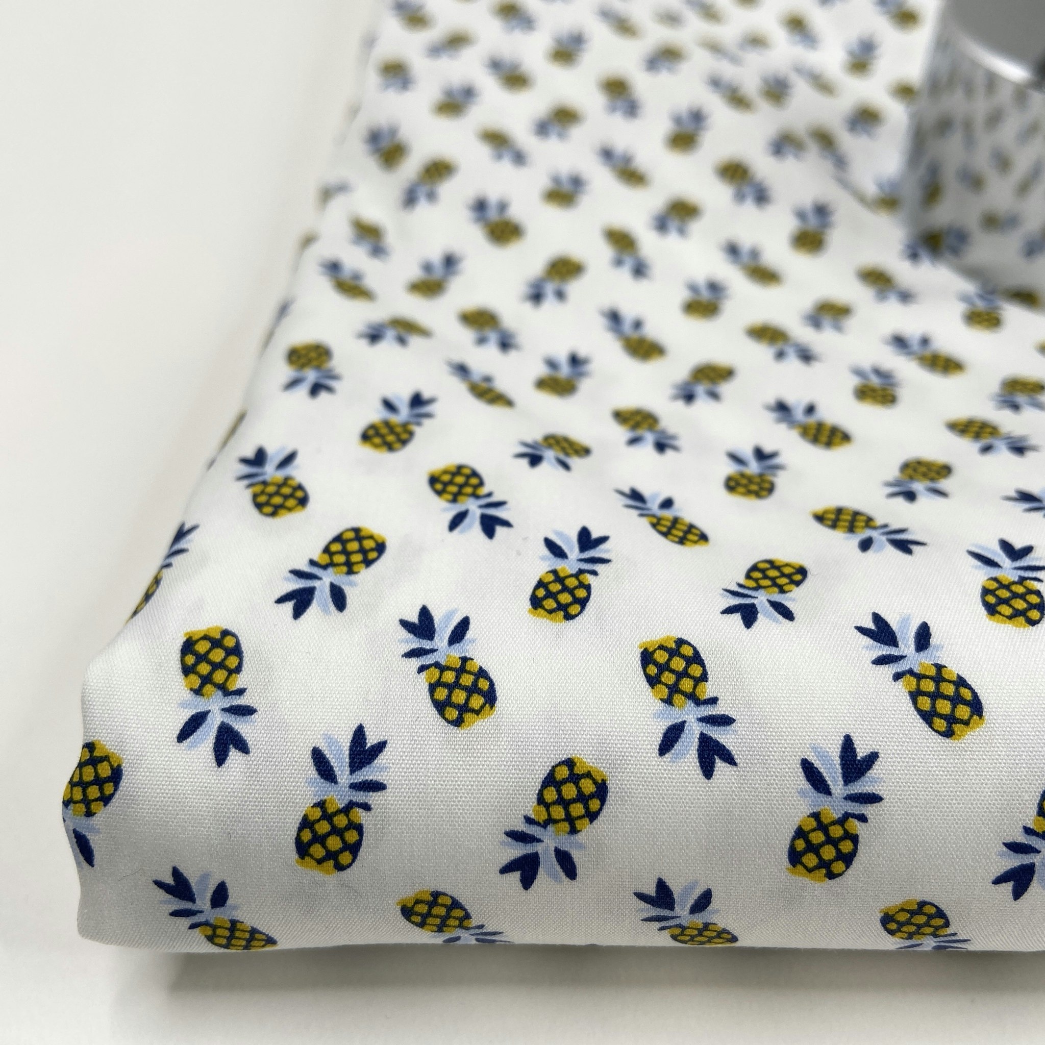 2,1m Bomull/elastan poplin ananas