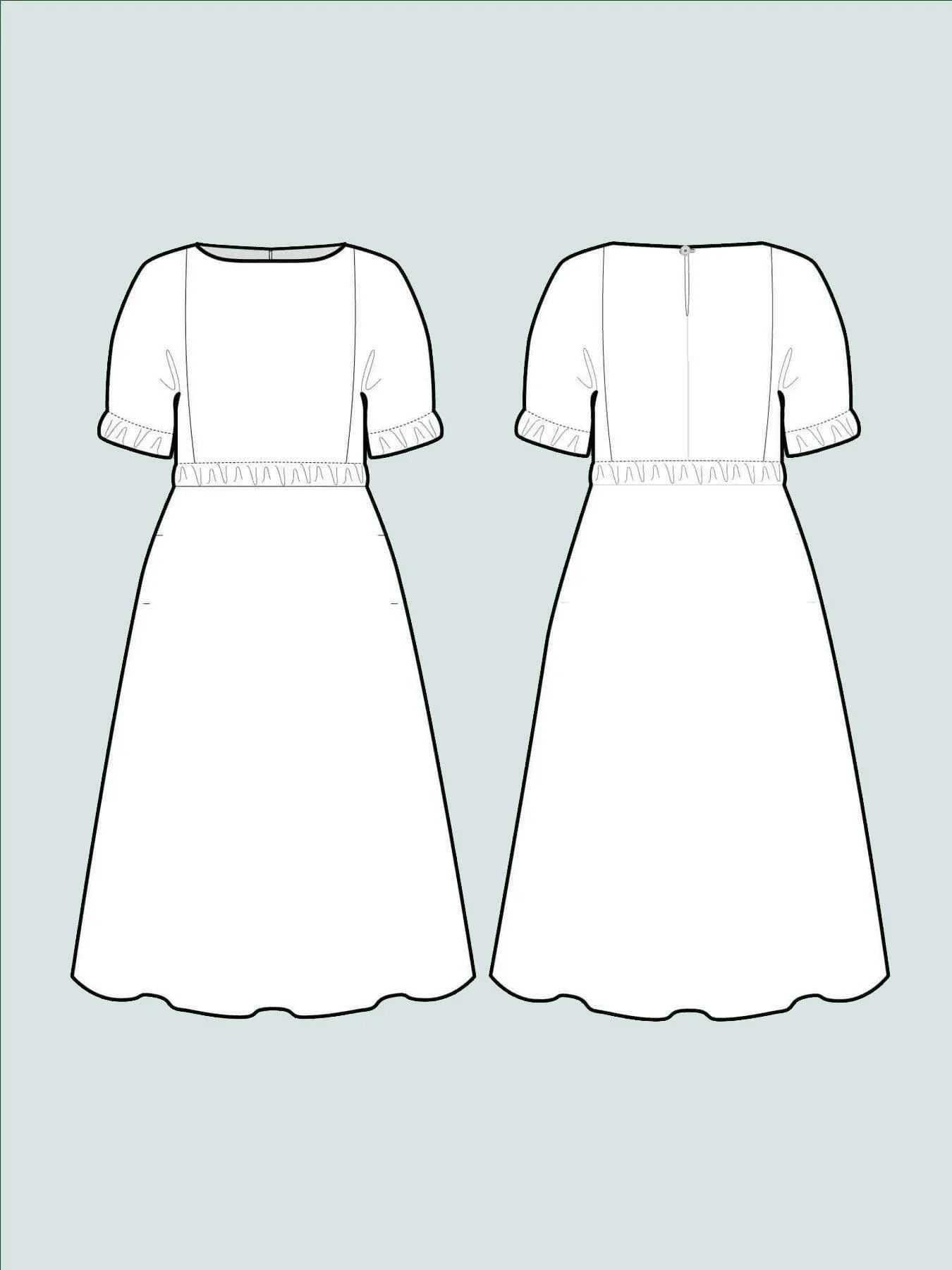 Cuff dress, XL-3XL