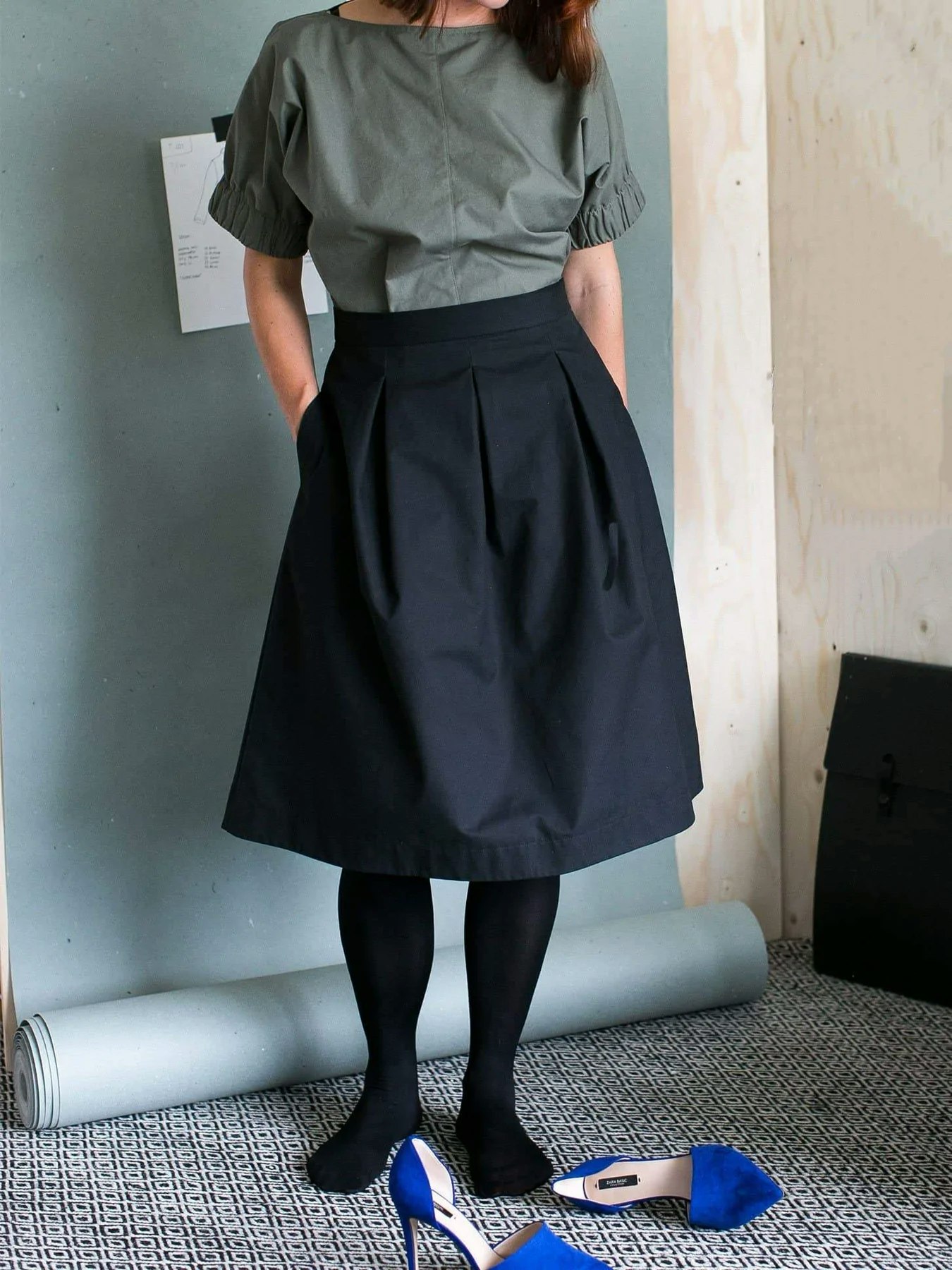 Three pleat skirt (XL-3XL)