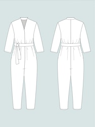 V-neck jumpsuit (XL-3XL)