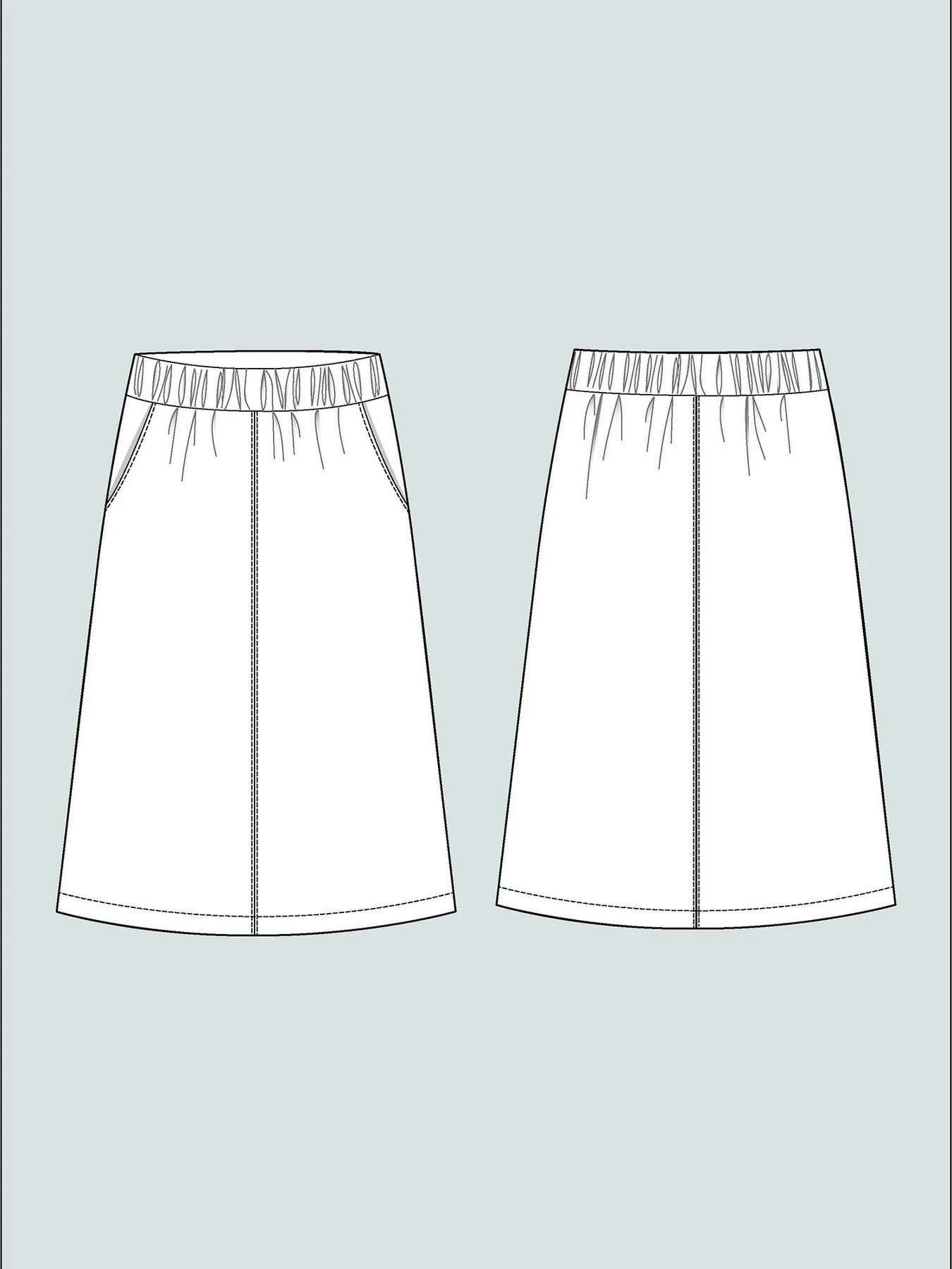 A-line midi skirt (XL-3XL)