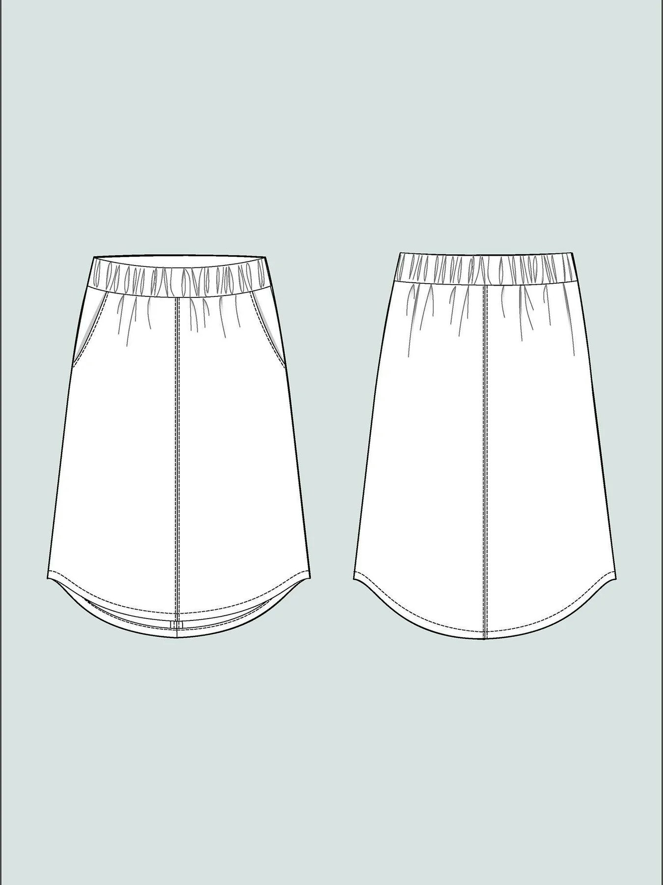 A-line midi skirt (XL-3XL)