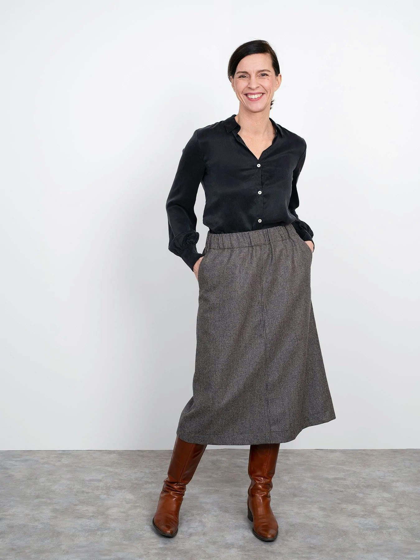 A-line midi skirt (XL-3XL)