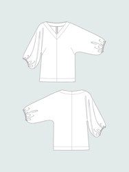 V-neck cuff top (XL-3XL)