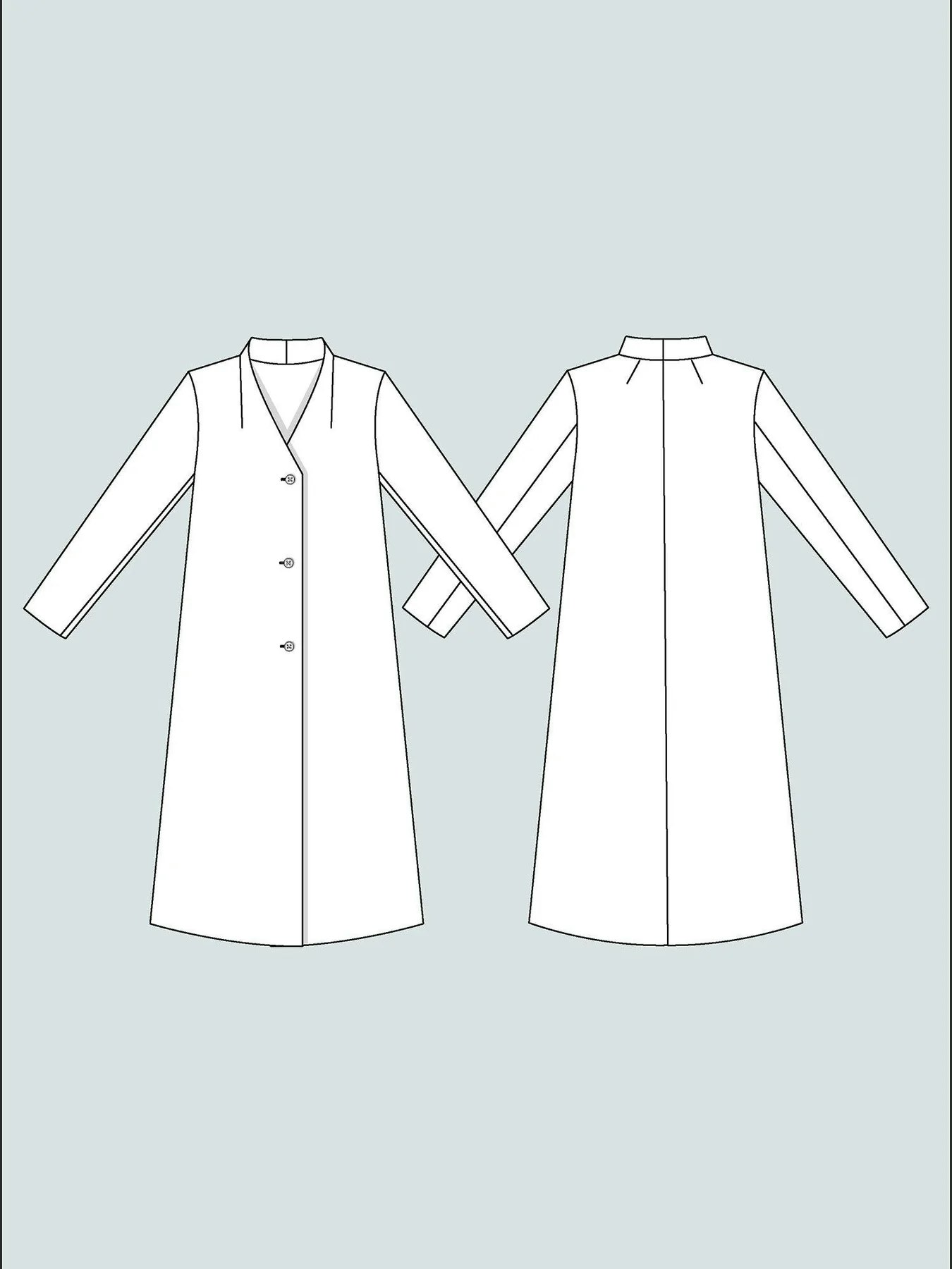 V-neck coat (XL-3XL)