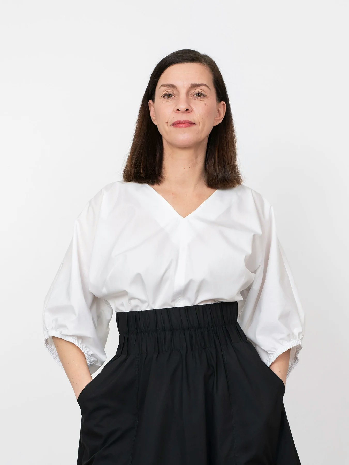 Kopia V-neck cuff top (XS-L)