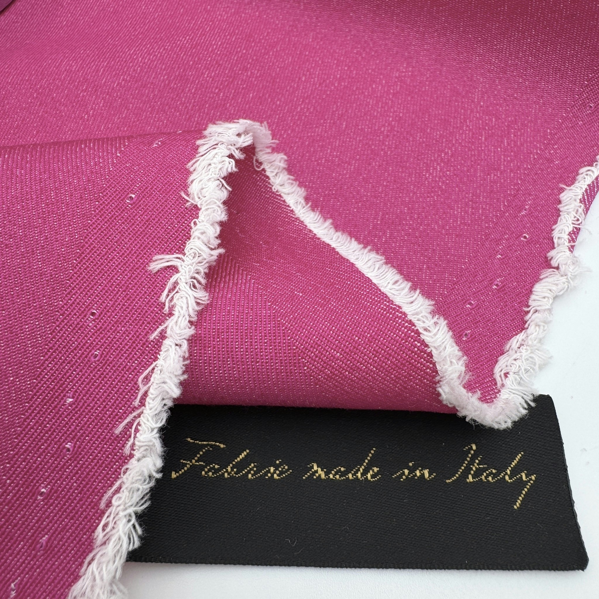 1,5m Ull/bomullsdenim cerise Chane*