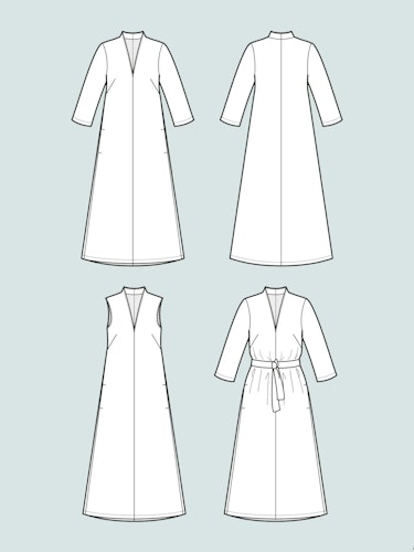V-neck dress (XS-2XL)