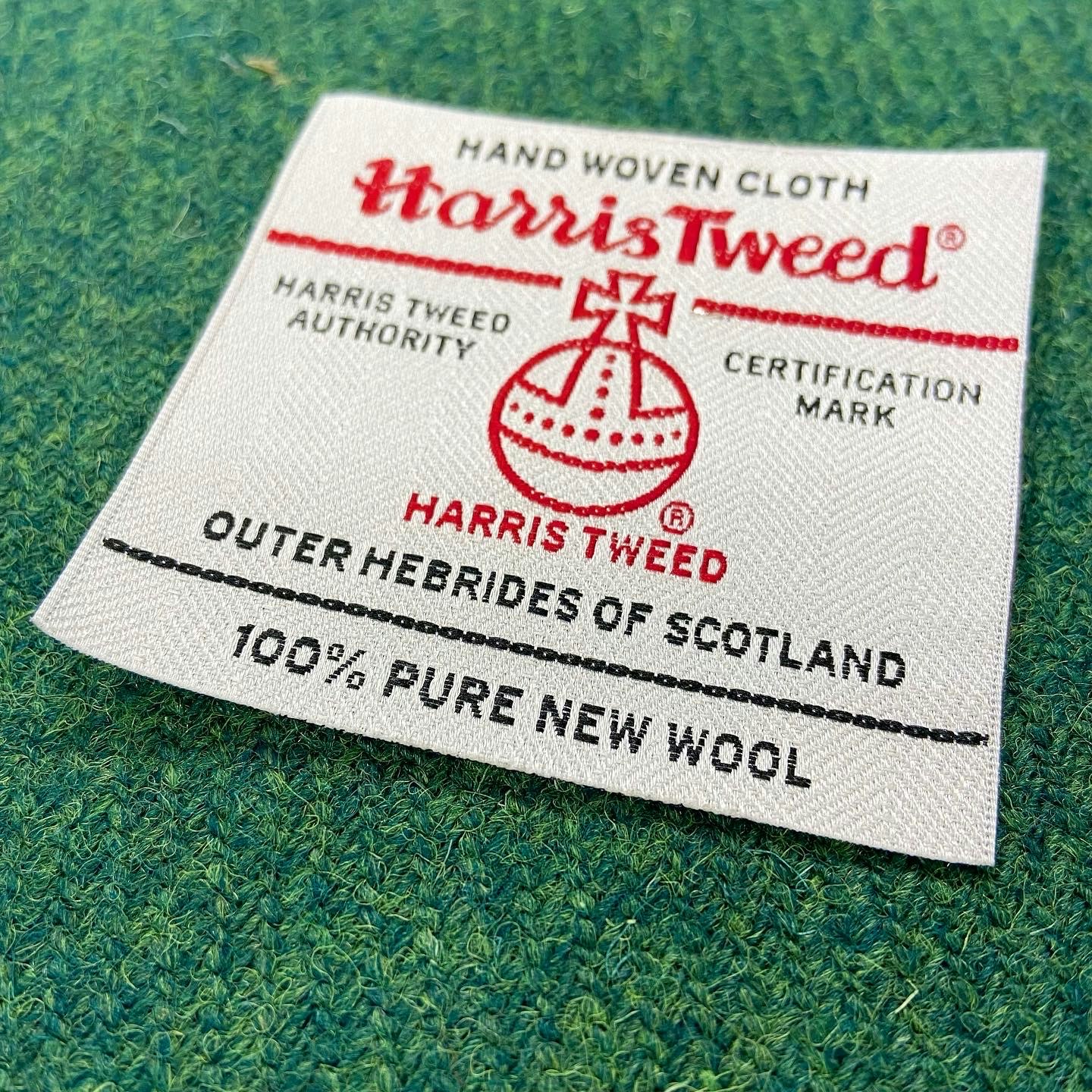 Ull Harris Tweed Ärtgrön