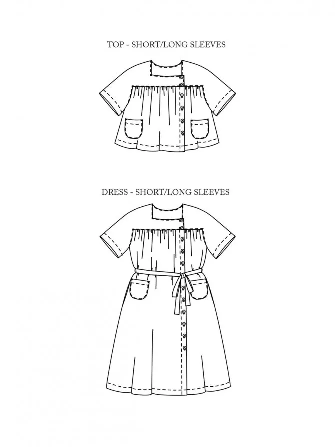 The Omilie - klänning/blus (6-18)