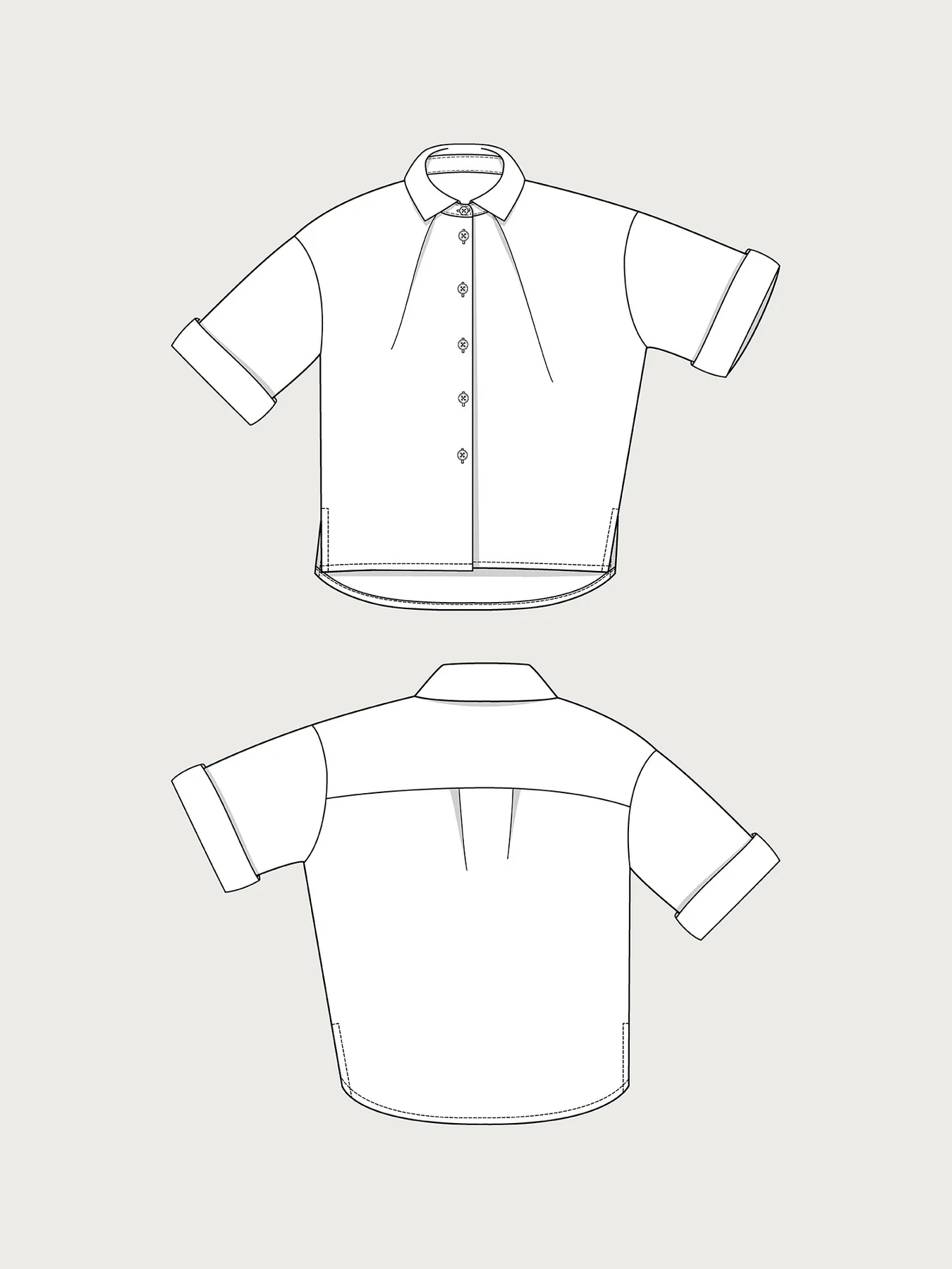 Front Pleat Shirt (XS-L)