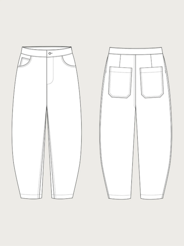 Barrel leg trousers (XS-L)