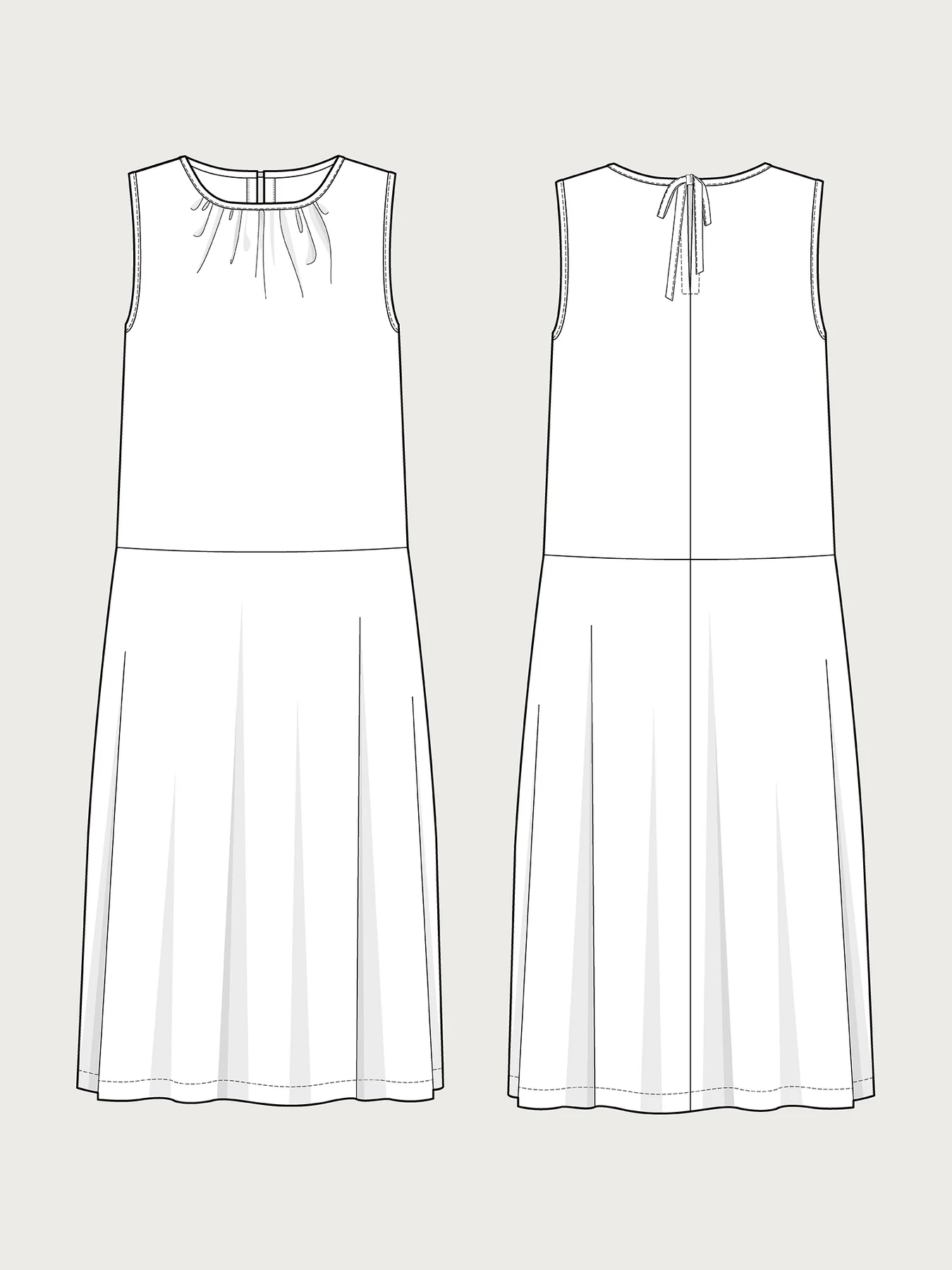 Drop Waist Dress (L-3XL)