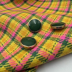 Ull Gul/rosa/grön rutig Balenciag*