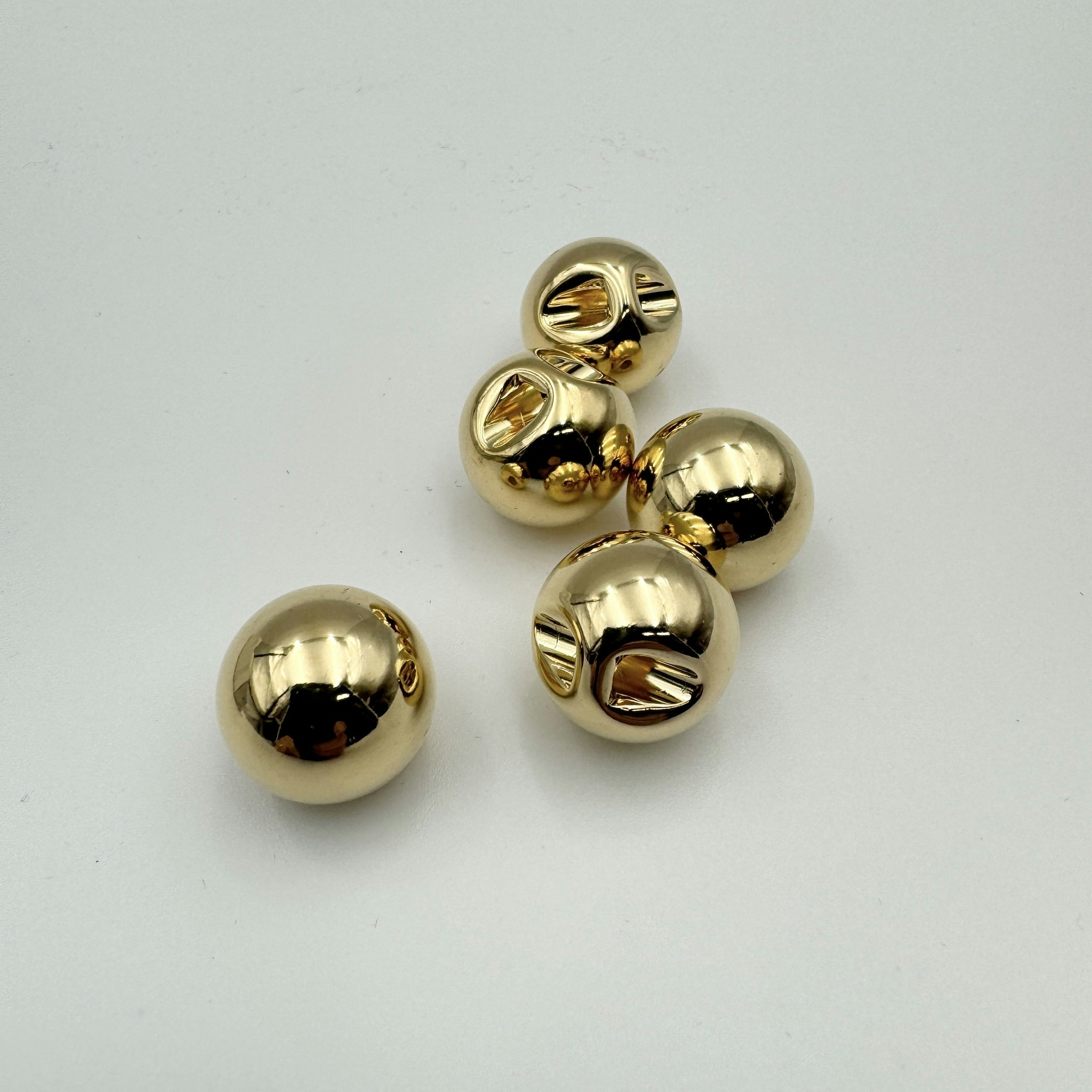 Rund knapp guld Escad*