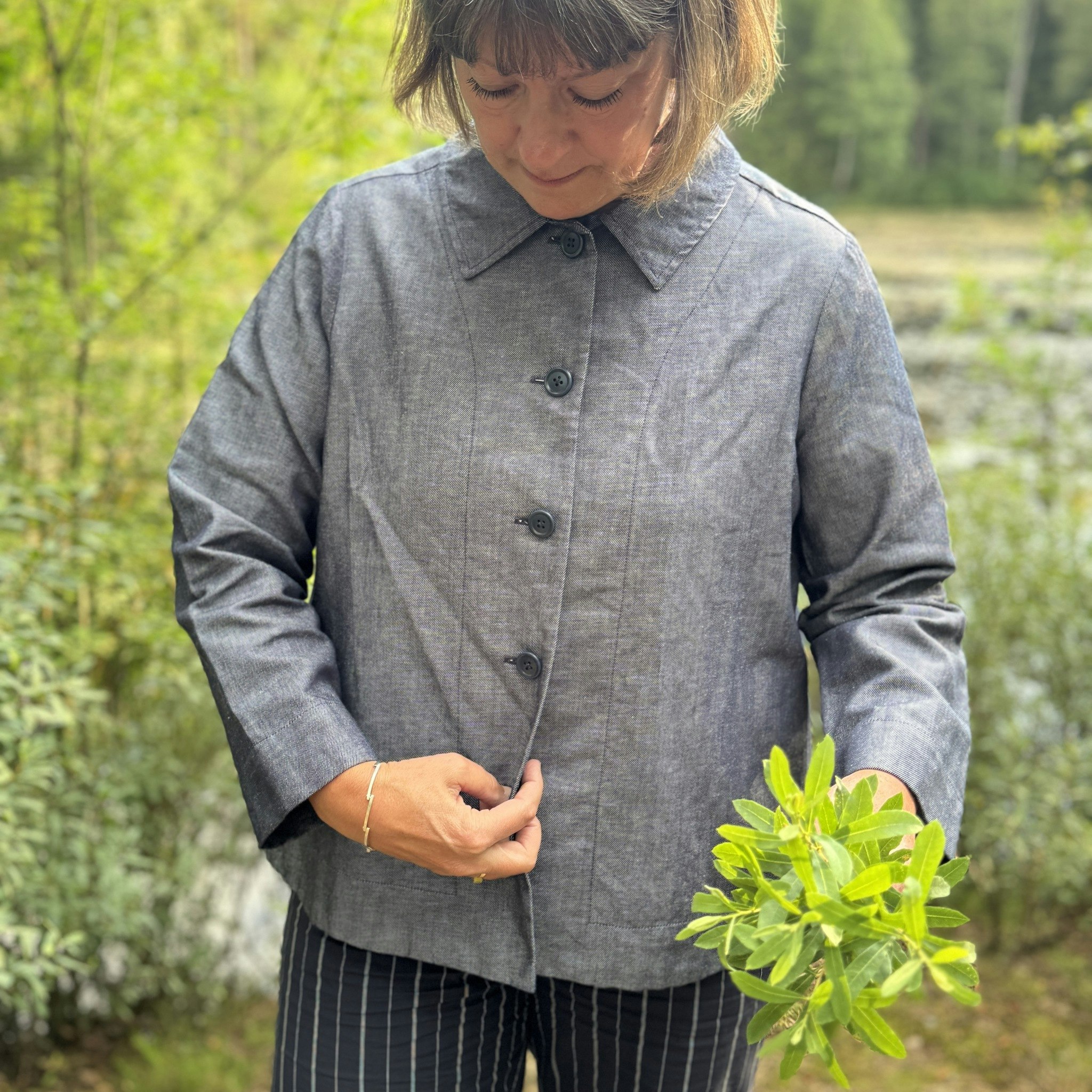 PANGERBJUDANDE 3M - bomull/lin tunn denim