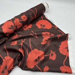 Liberty - Silk twill Fragile blooms brun