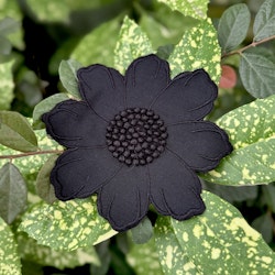 Blomapplikation svart 14cm