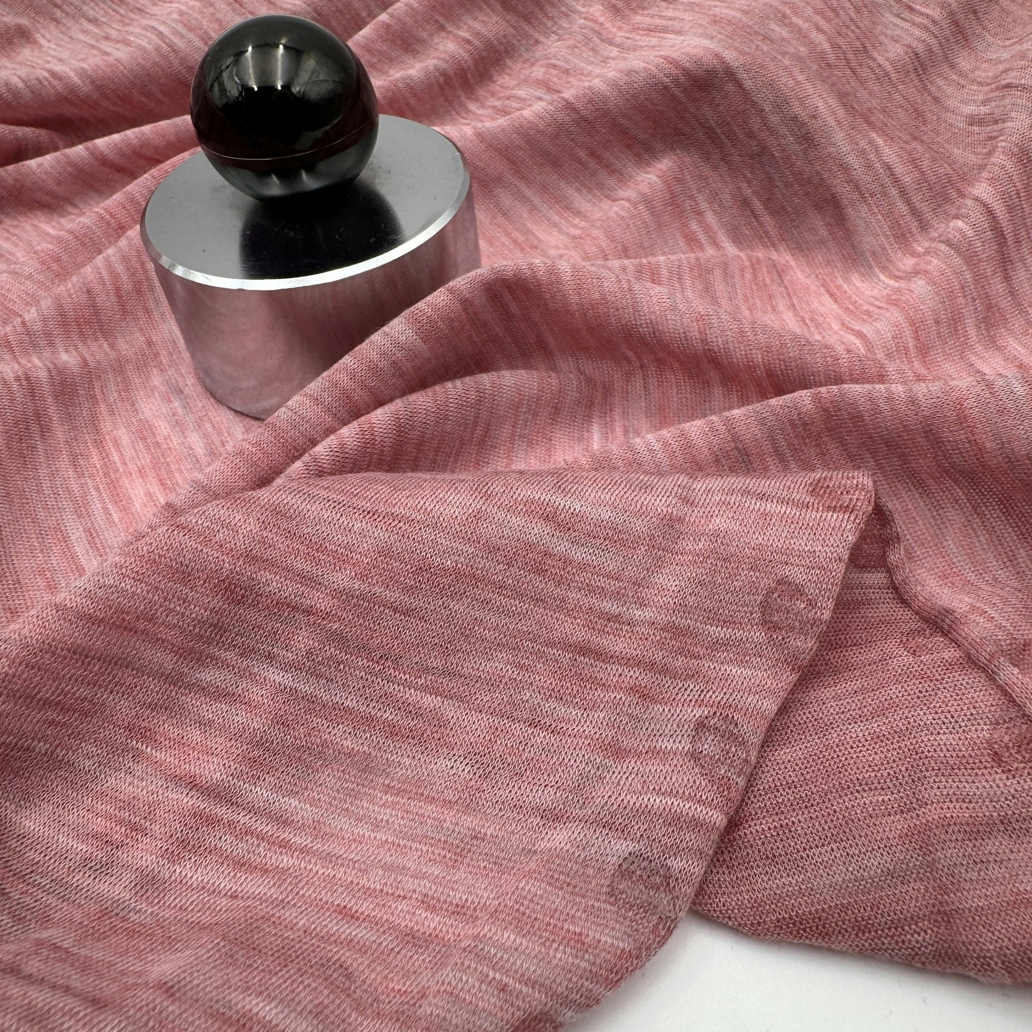 Ull singeljersey rosamelerad