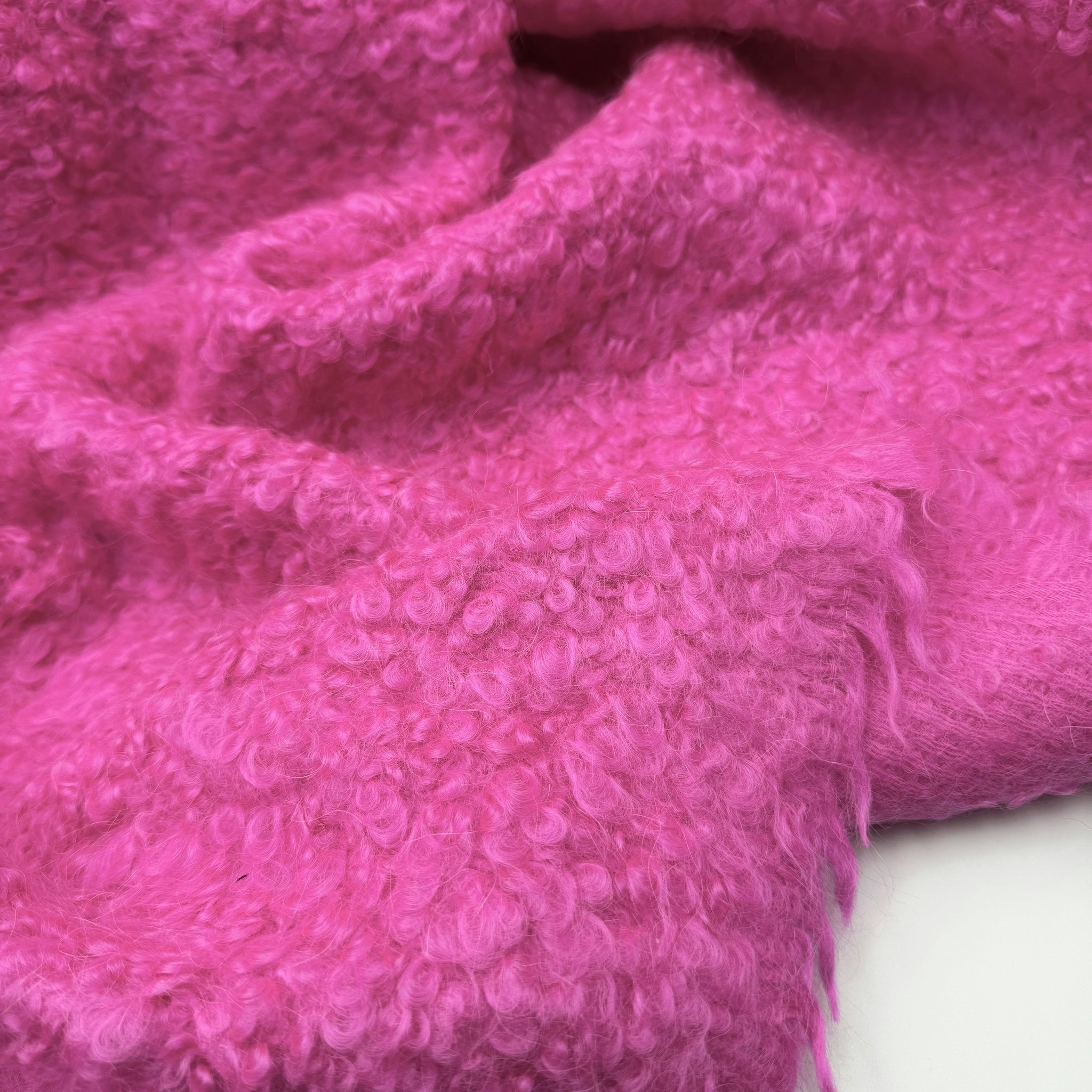 2,1m ull/alpacka rosa bouclé