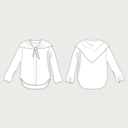 Scarf collar shirt XS-L