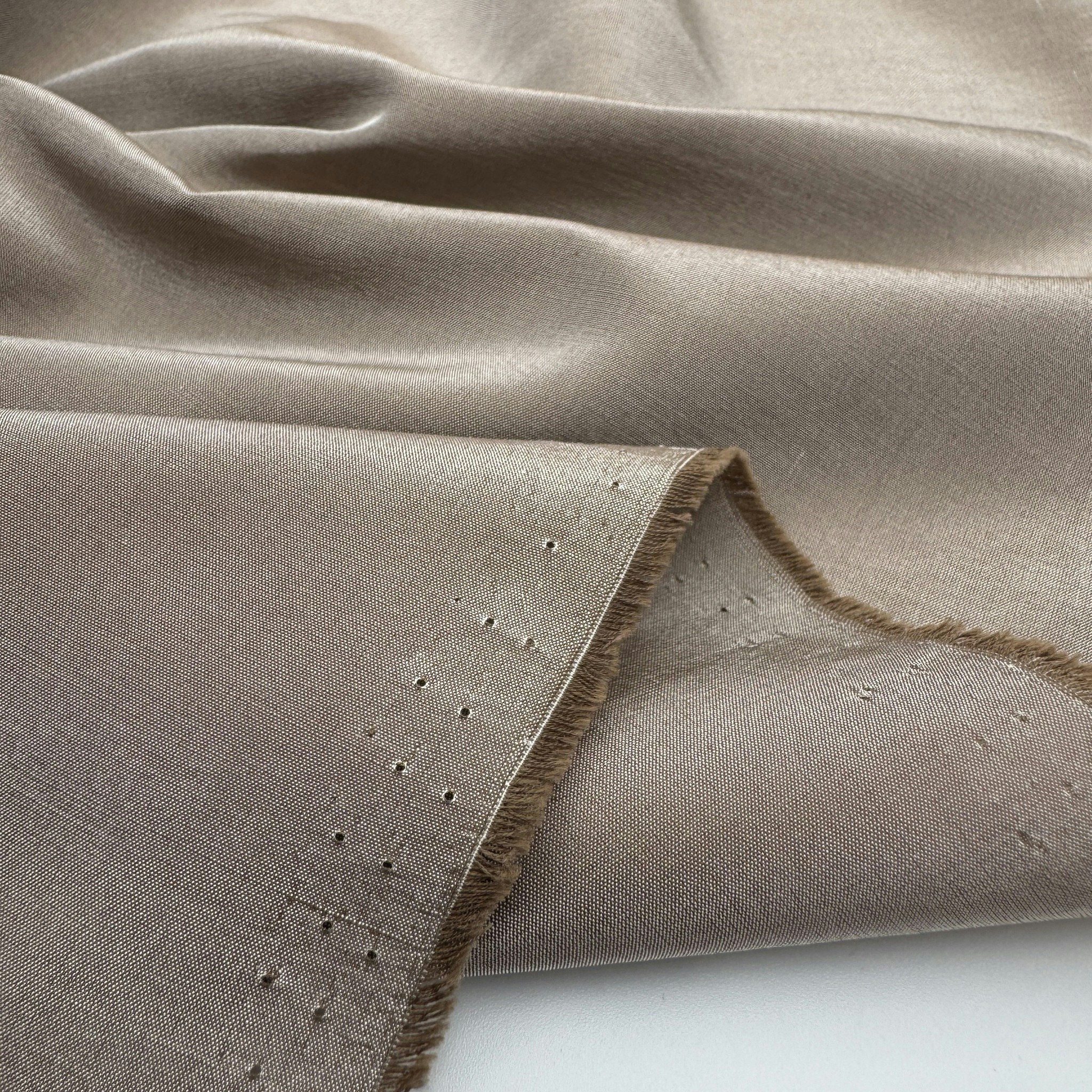 Siden/bomull brunbeige Canclin*
