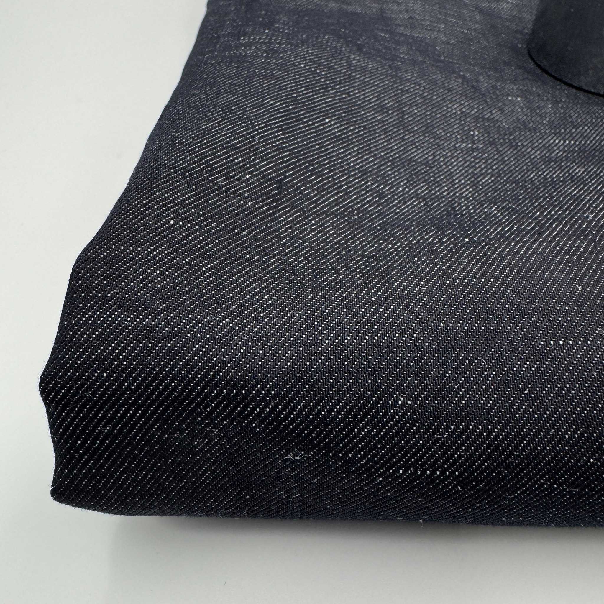 Bomull/lin denim mörkblå