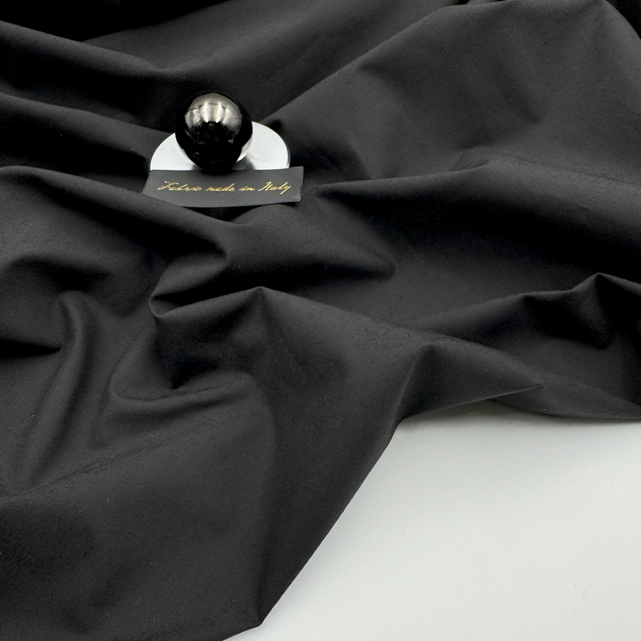 Bomull/elastan poplin svart