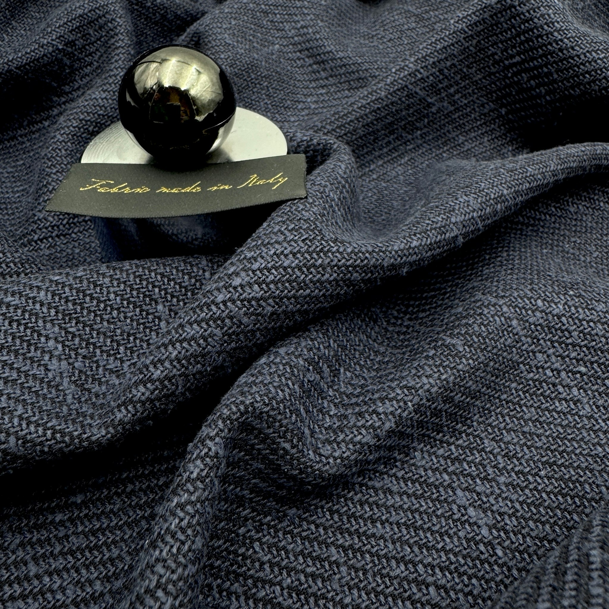 PANGERBJUDANDE 3m siden/ull mjuk twill marin