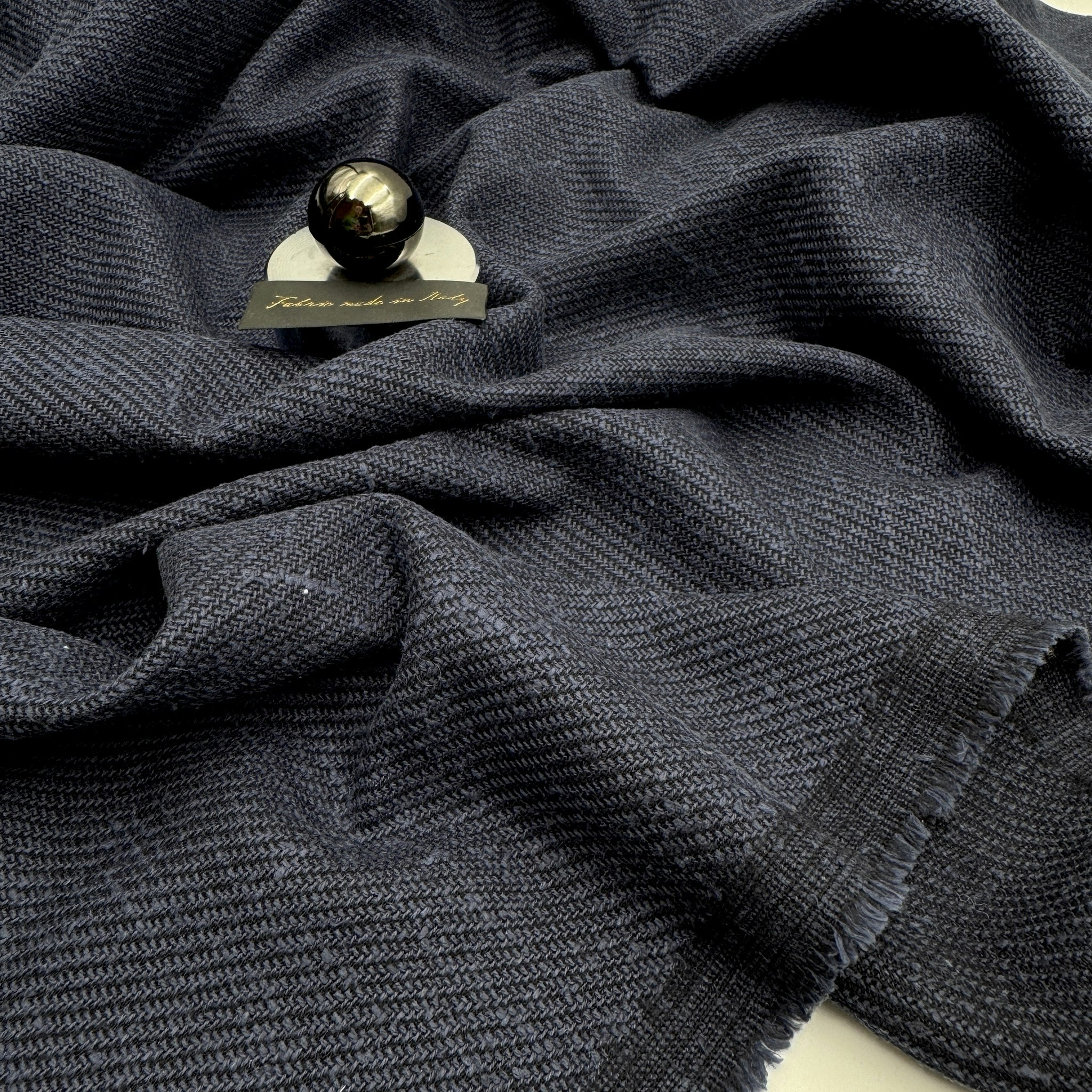 PANGERBJUDANDE 3m siden/ull mjuk twill marin