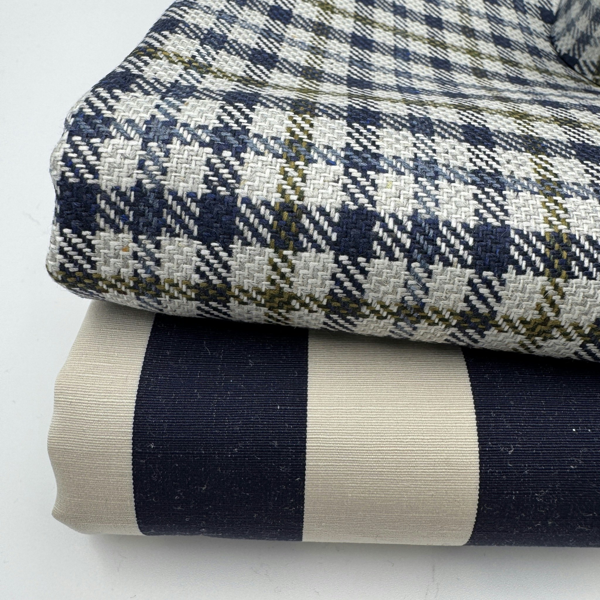 Bomull/siden marin/beige bredrand Gucc*