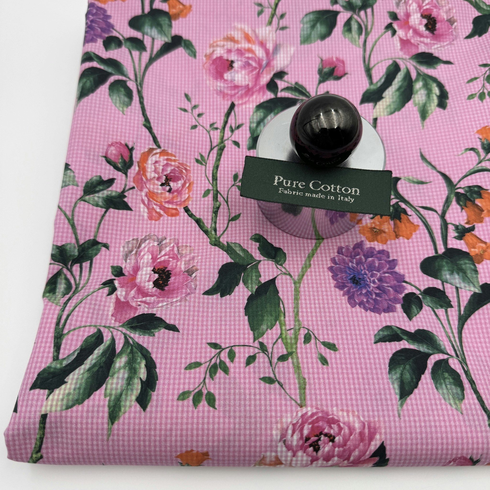 Bomull blommor på rutigt rosa Ungar*