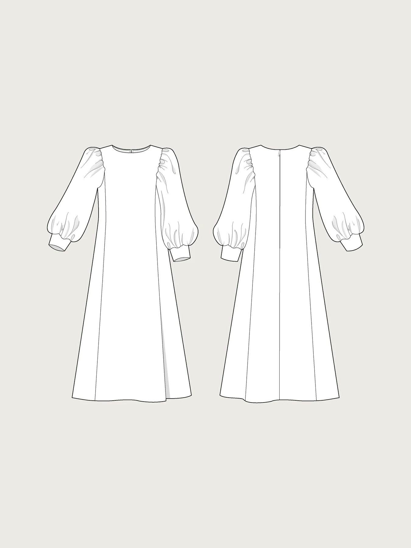 Flutter sleeve dress XS-3XL