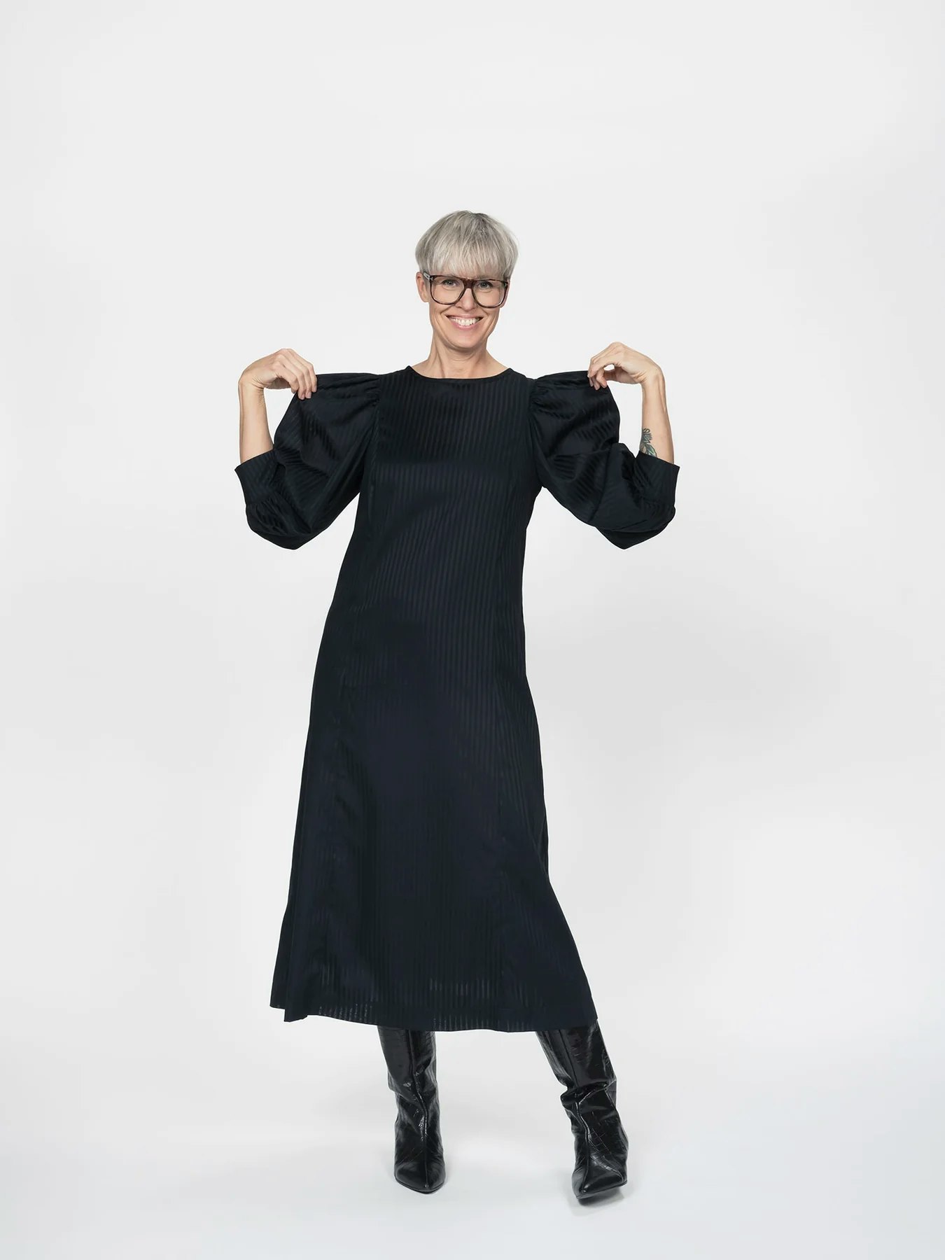 Flutter sleeve dress XS-3XL