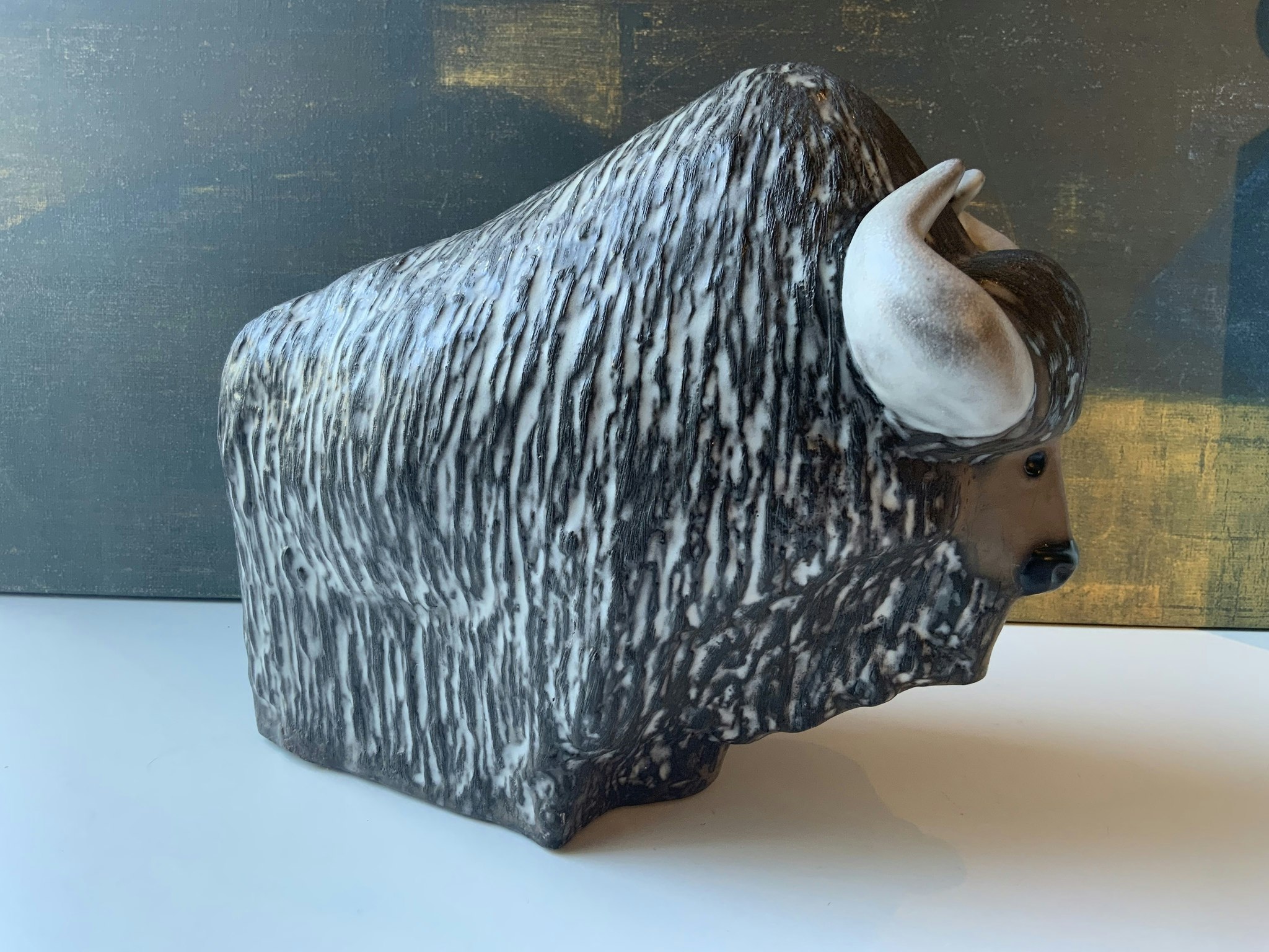 Upsala Ekeby Goran Andersson Bison 置物 - 通販 - www