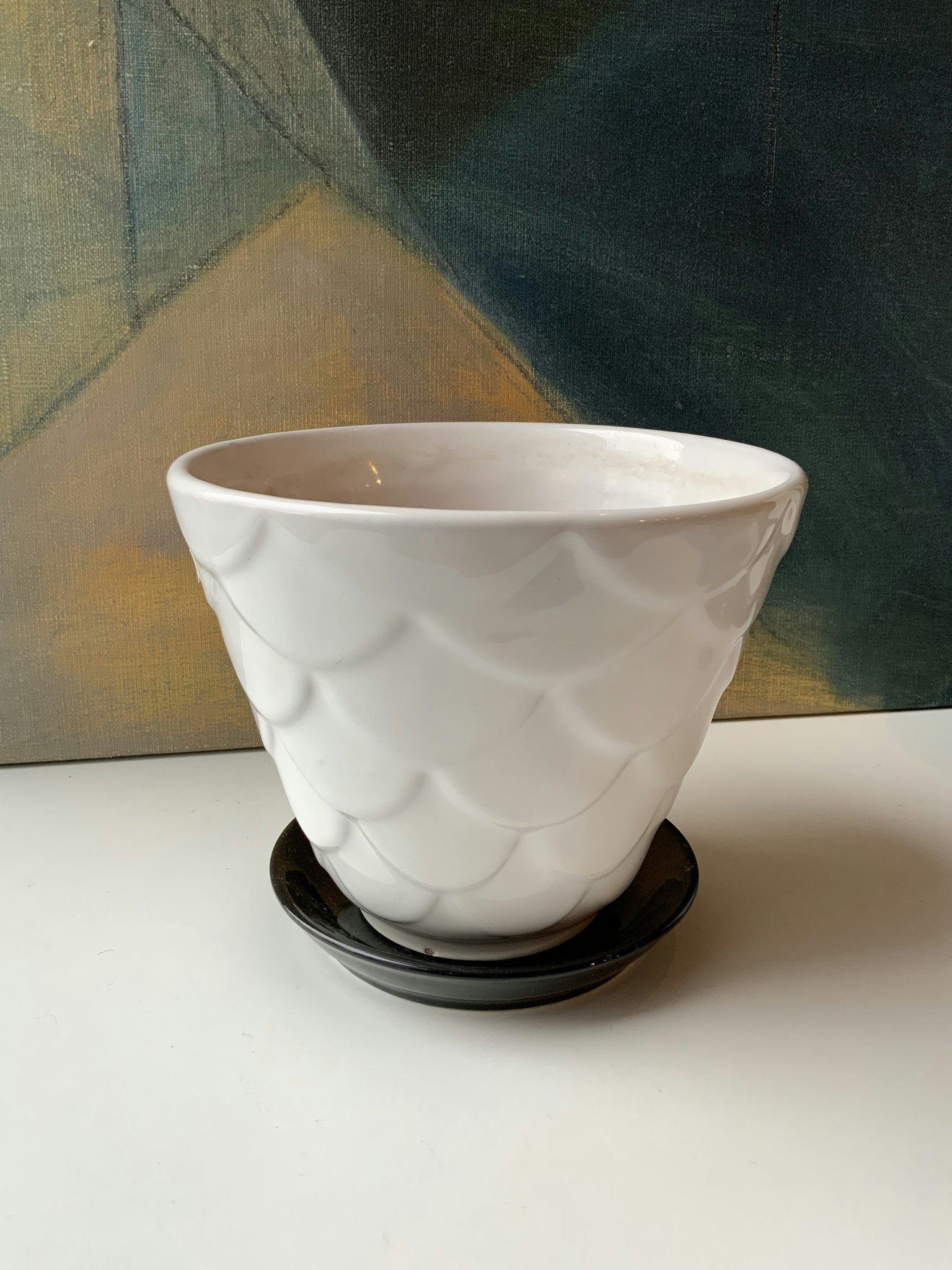 Wasa white flower pot