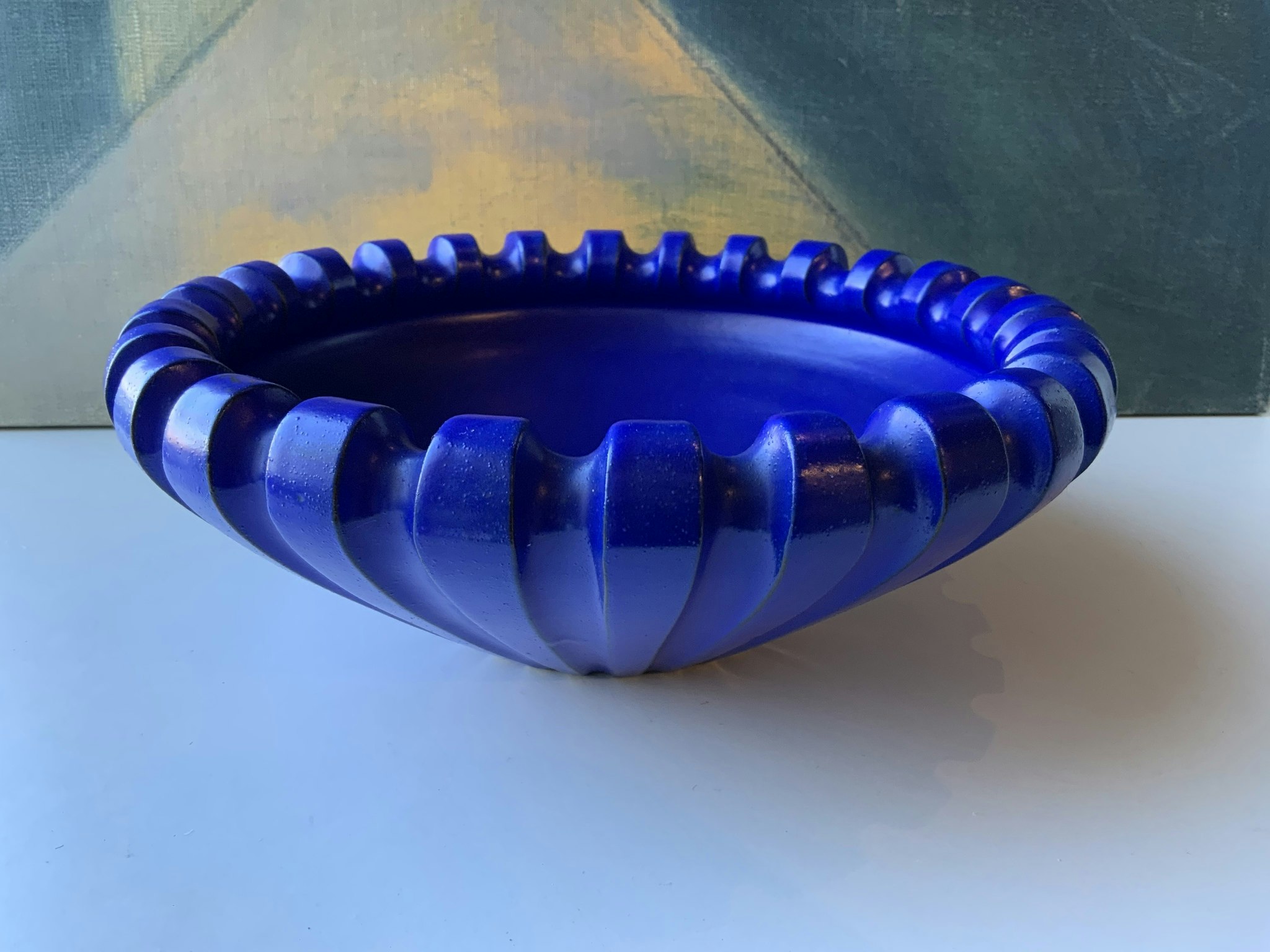 Lindstrand blue bowl 265