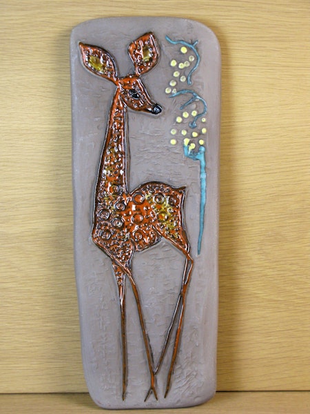 deer wall plate 0146e