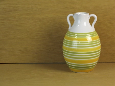 lime striped vase 643