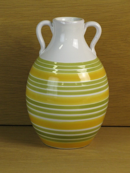 lime striped vase 643
