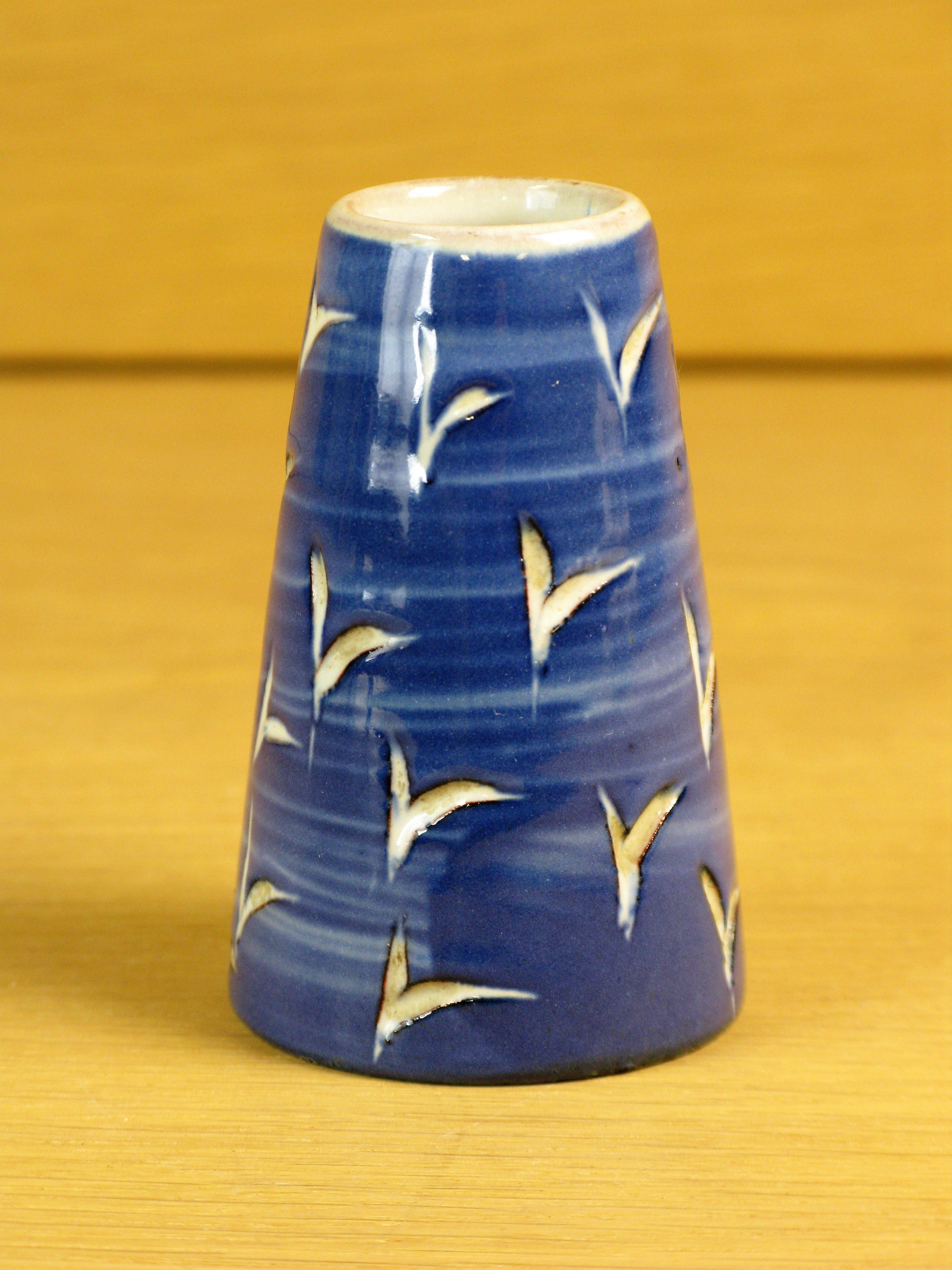 blue miniature vase 114