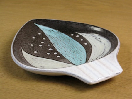 grey/turquoise ashtray 4330/678