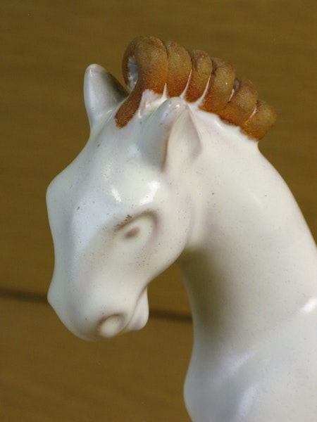 white/brown horse 37
