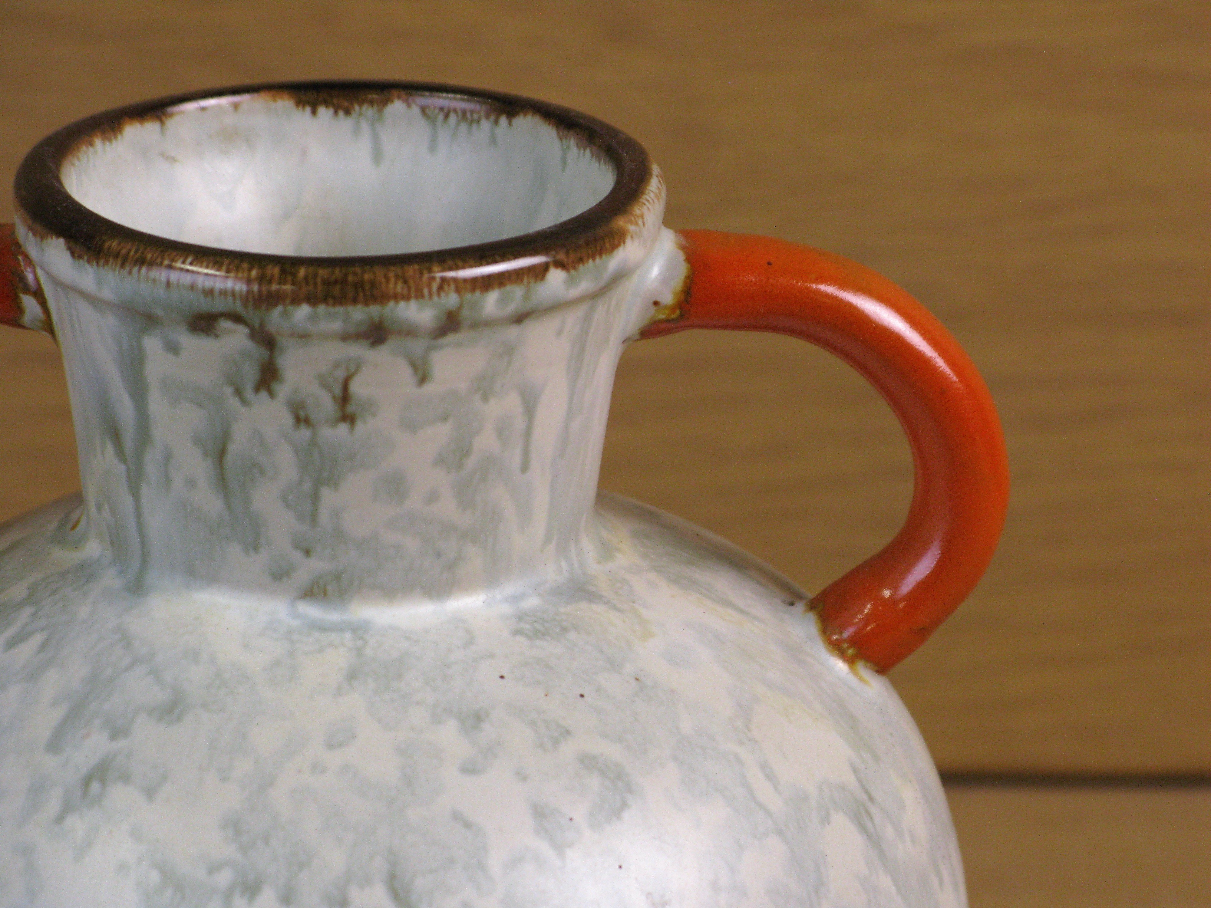 greyish/orange/brown vase 97
