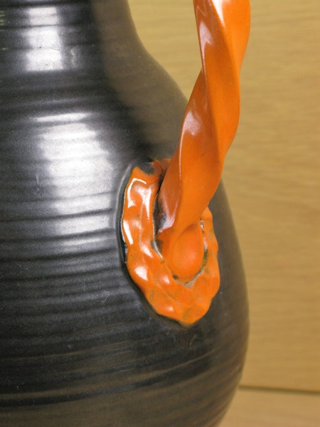large black/orange vase 1588