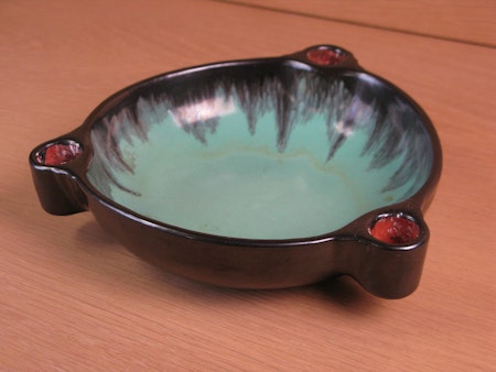 black/ green candlr bowl 2506